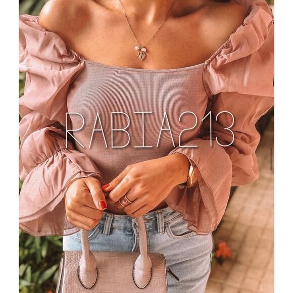 LAST 1!🔥BLOGGERS FAV ZARA CONTRASTING ORGANZA TOP - Picture 2 of 14